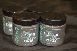 4ct inVitamin Natural Activated Charcoal Organic Tooth & Gum Powder Spearmint Flavor
