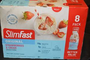8-Pack Protein Original Strawberries and Cream Flavor Meal Replacement Shake