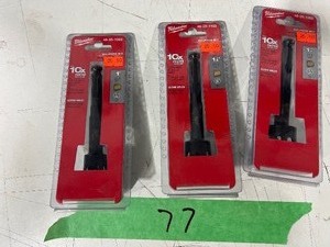 5) MILWAUKEE SELFEED BITS 1, 1-18, 1-14, 1-38, 1-12 $135 RETAIL VALUE