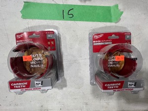 MILWAUKEE BIGHAWG CARBIDE TEETH HOLESAW 2) 3-58 & 3 $115 RETAIL VALUE