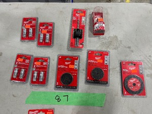 MISC. MILWAUKEE ITEMS $150 RETAIL VALUE