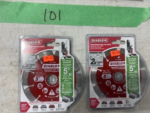 2) DIABLO 5 TUCKPOINTING BLADES, 2) DIABLO 5 CUTOFF WHEELS FOR MASONRY $140 RETAIL VALUE