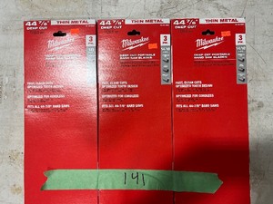 9) MILWAUKEE 44-78 DEEP CUT PORTABLE BAND SAW BLADES