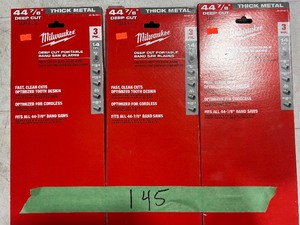 9) MILWAUKEE 44-78 DEEP CUT PORTABLE BAND SAW BLADES