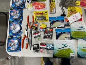 TABLE FULL OF WALLEYE LURES