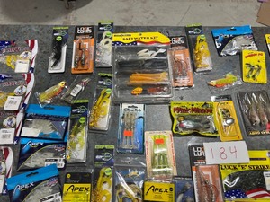 TABLE FULL OF JIGS & PLASTICS