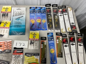 TABLE FULL OF SNELLED HOOKS