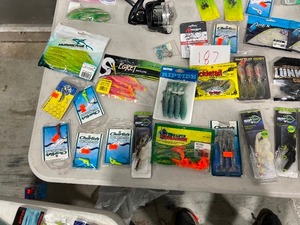 TABLE FULL OF WALLEYE LURES