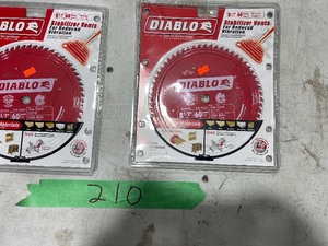 2) DIABLO 8-12 X 60TOOTH FINE FINISH BLADES $80 RETAIL VALUE