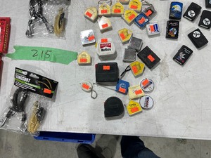FUR LOVE CUFFS, SLINGSHOTS, ZIPPOS,  & OLD TAPE MEASURES