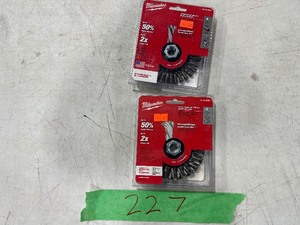 3) MILWAUKEE 4 BRUSH WHEELS