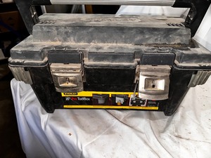 lot 142 image: Stanley 20 Pro Toolbox with Concrete Nail Gun and Concrete Nails