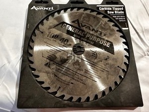 lot 196 image: Avanti General Purpose 10 40 Tooth Circular Saw Blade