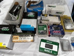 lot 224 image: Variety of Nails and Screws as Seen in Photo