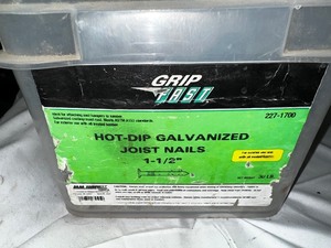 lot 229 image: Grip Fast Hot-Dip Galvanized Joist Nails 1-12