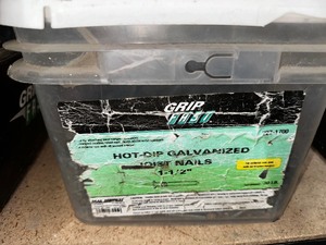lot 233 image: Grip Fast Hot-Dip Galvanized Joist Nails 1-12