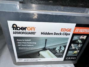 lot 235 image: Fiberon Armorguard Edge Hidden Deck Clips - New