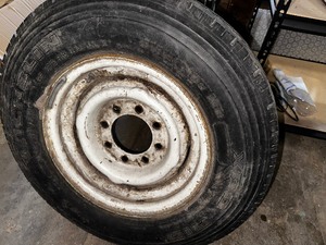 lot 238 image: One Michelin Rib XPS Eight Lug Tire and Wheel