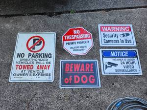 lot 25 image: Misc. Signs