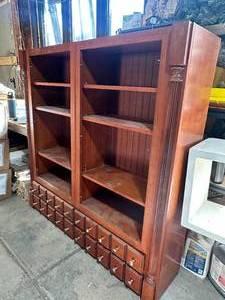 lot 92 image: Beautiful Custom Wall Cabinet Measuring 54 x 13 x 54