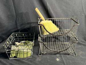 lot 168 image: Misc Lot Storage Bins Broom