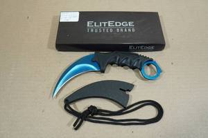 lot 19 image: NEW ElitEdge Karambit Blade Neck Knife