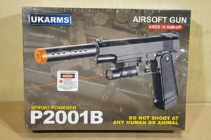 lot 42 image: UKArms P2001B Spring Powered Airsoft Gun with Laser
