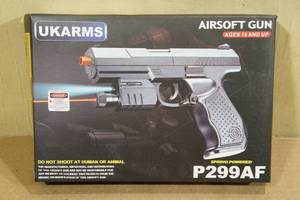 lot 44 image: UKArms P299AF Spring Powered Airsoft Gun with Laser