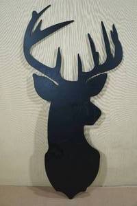 lot 55 image: Laser Cut Metal Deer Wall Sign