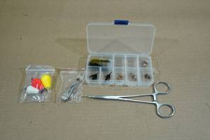 lot 74 image: Assorted Flies and Tools