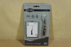 lot 105 image: Old Timer Folding Knife and Card Combo