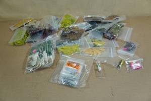 lot 120 image: Assorted Tackle - Jigs, Weights, Soft Baits