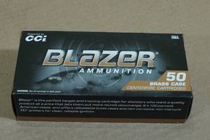 lot 200 image: 50 CCI Blazer Brass 9mm Luger 124 Gr FMJ Ammo