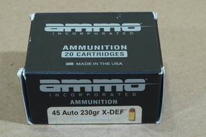 lot 206 image: 20 Ammo Inc .45 Auto 230 Gr X-Def Ammo