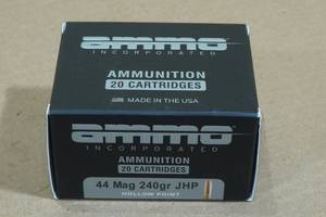 lot 207 image: 20 Ammo Inc .44 Mag 240 Gr JHP Ammo