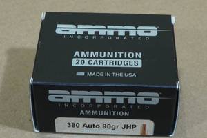 lot 208 image: 20 Ammo Inc .380 Auto 90 Gr JHP Ammo