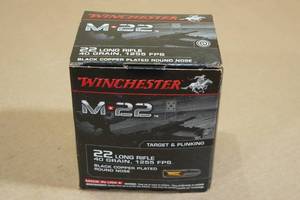 lot 214 image: 500 Winchester M22 .22 LR 40 Gr CP RN Ammo
