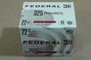 lot 218 image: 325 Federal Automatch .22 LR 40 Gr RN Ammo
