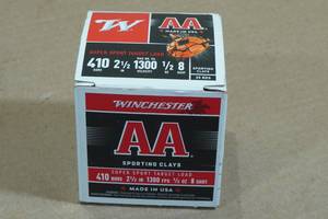 lot 221 image: 25 Winchester AA .410 Bore 2-12 8 Shot Shotshells