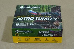 lot 232 image: 10 Remington Nitro Turkey 12 Gauge 3-12 5 Shot Shotshells