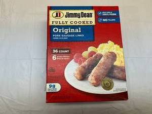 L. 36 Count Package Jimmy Dean Fully Cooked Pork Sausage Links Best Date 92023