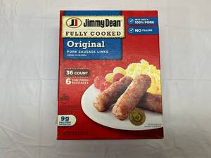 L. 36 Count Package Jimmy Dean Fully Cooked Pork Sausage Links Best Date 92023