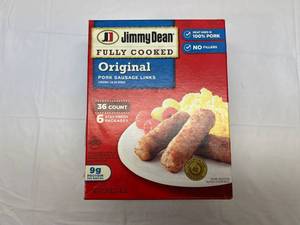 L. 36 Count Package Jimmy Dean Fully Cooked Pork Sausage Links Best Date 92023