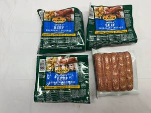 L. 4x 8.3oz  Ecrich Smok-y Beef Breakfast Sausage Links
