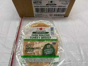 L. 12x 6oz Applegate Organics Oven Roasted Turkey Breast