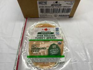 L. 12x 6oz Applegate Organics Oven Roasted Turkey Breast