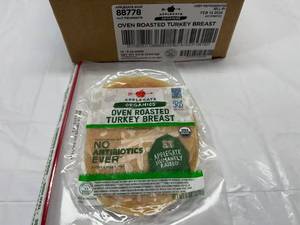 L. 12x 6oz Applegate Organics Oven Roasted Turkey Breast
