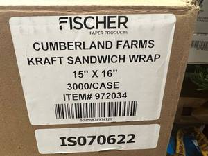 1,000 15x16 Kraft Sandwich Wrap