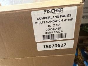 1,000 15x16 Kraft Sandwich Wrap