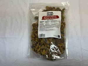 2lbs Snak Club Glazed Walnuts Halves & Pieces